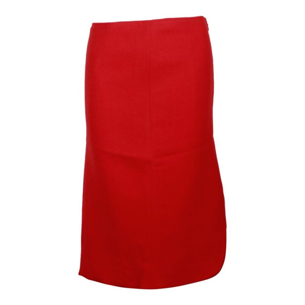 Dior Knee-Length Skirt in Red Virgin Wool